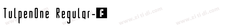 TulpenOne Regular字体转换